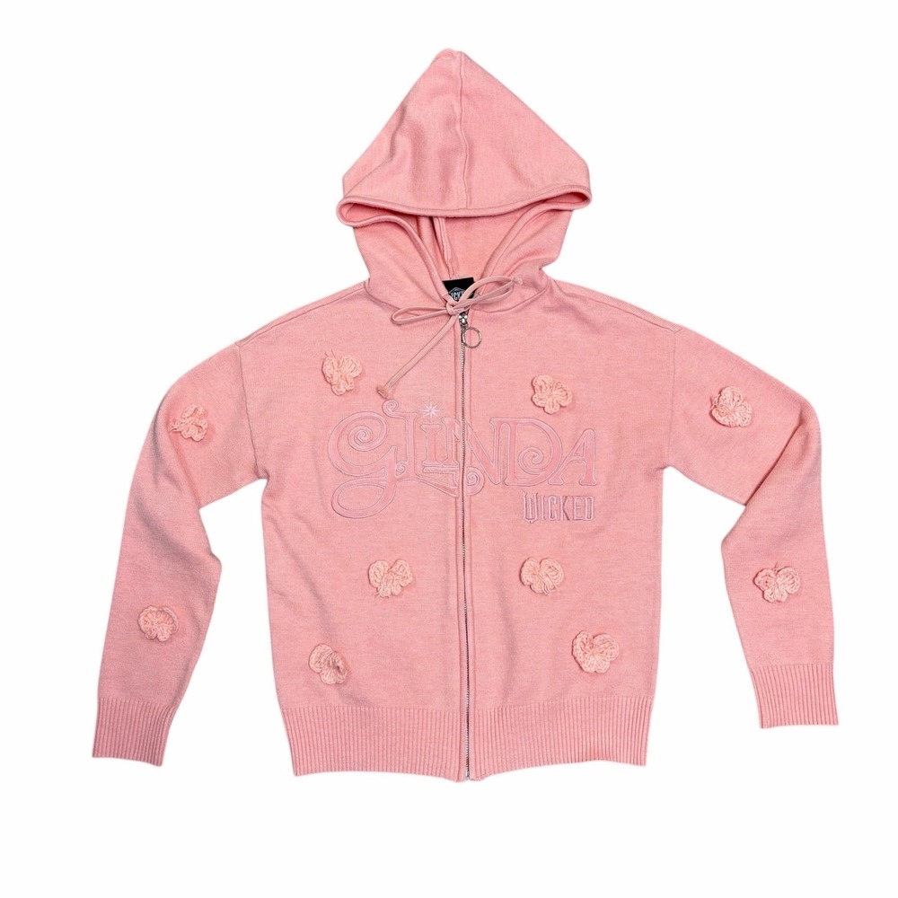 Wicked Glinda Floral‎ Knit Zippered Women's Hoodie - Box Lunch Exclusive - Small